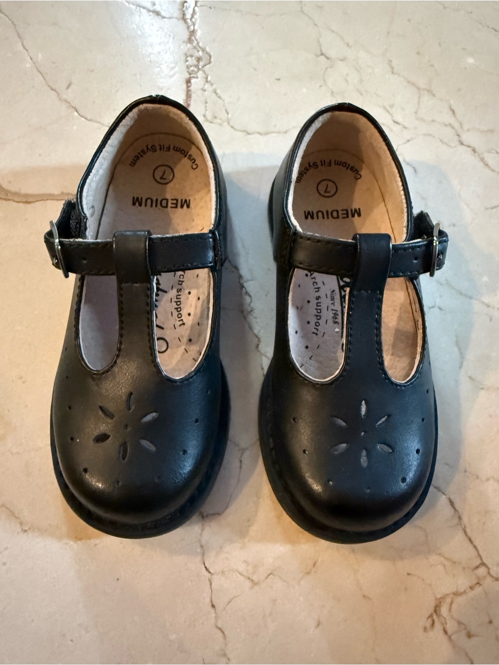 FootMates Black T-Strap Mary Jane Shoes for Kids
